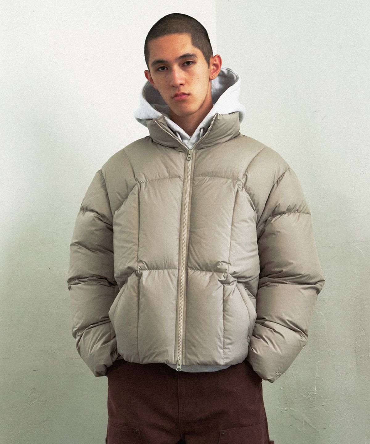 마하그리드(MAHAGRID) CURVED DUCKDOWN PARKA KHAKI(MG2EWMB901A)