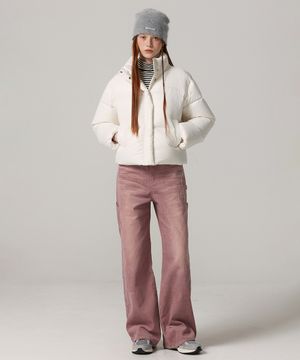 우먼 워시드 코듀로이 카펜터 와이드 팬츠 BODPT913F