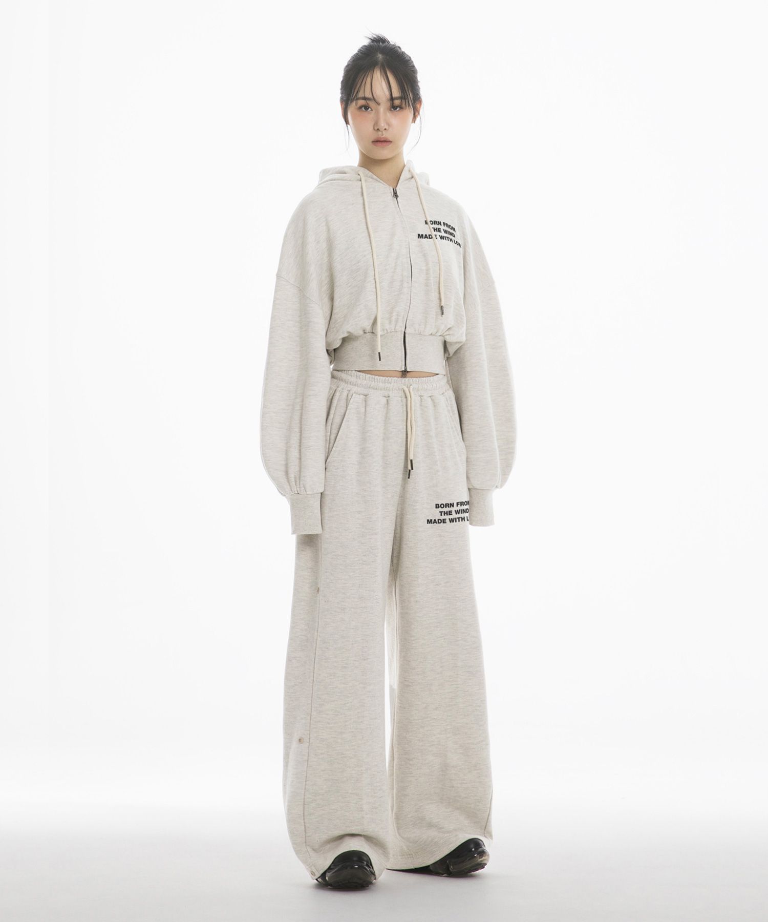 FANSHOW セットアップ MUSINSA公式 | FANSHOW (SETUP) MWL CROP HOODED ZIPUP+SNAP PANTS