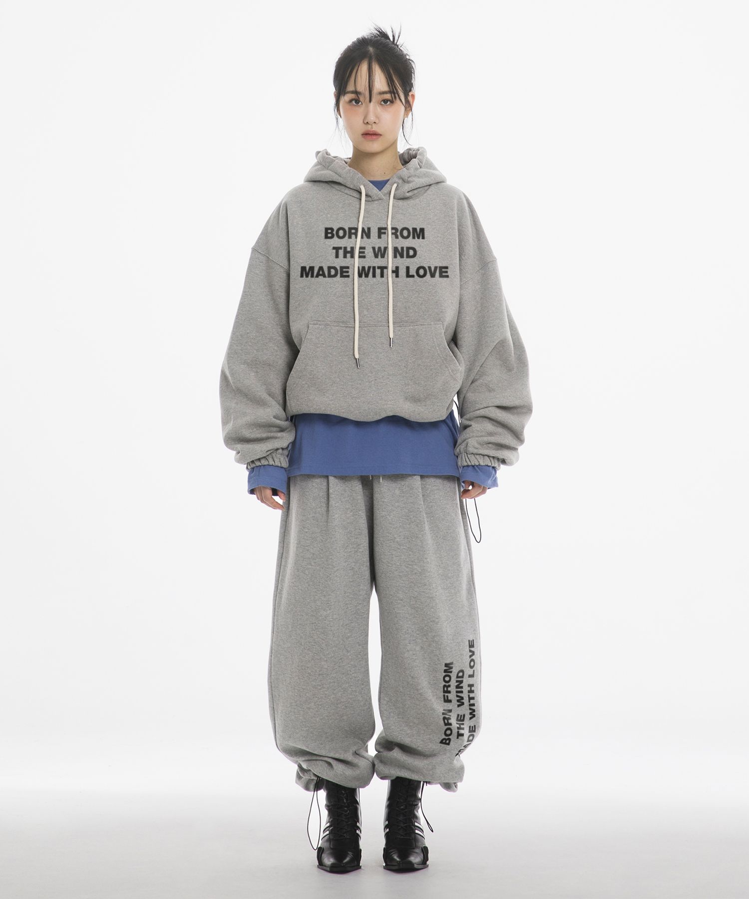 MUSINSA公式 | FANSHOW (SETUP) MWL STRING HEAVY FLEECE-LINED HOODIE 