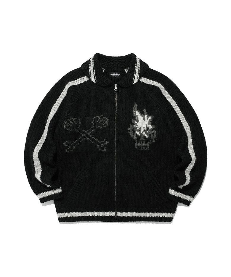 SKULL COWICHAN SWEATER_BLACK(NG2EFUK680A)