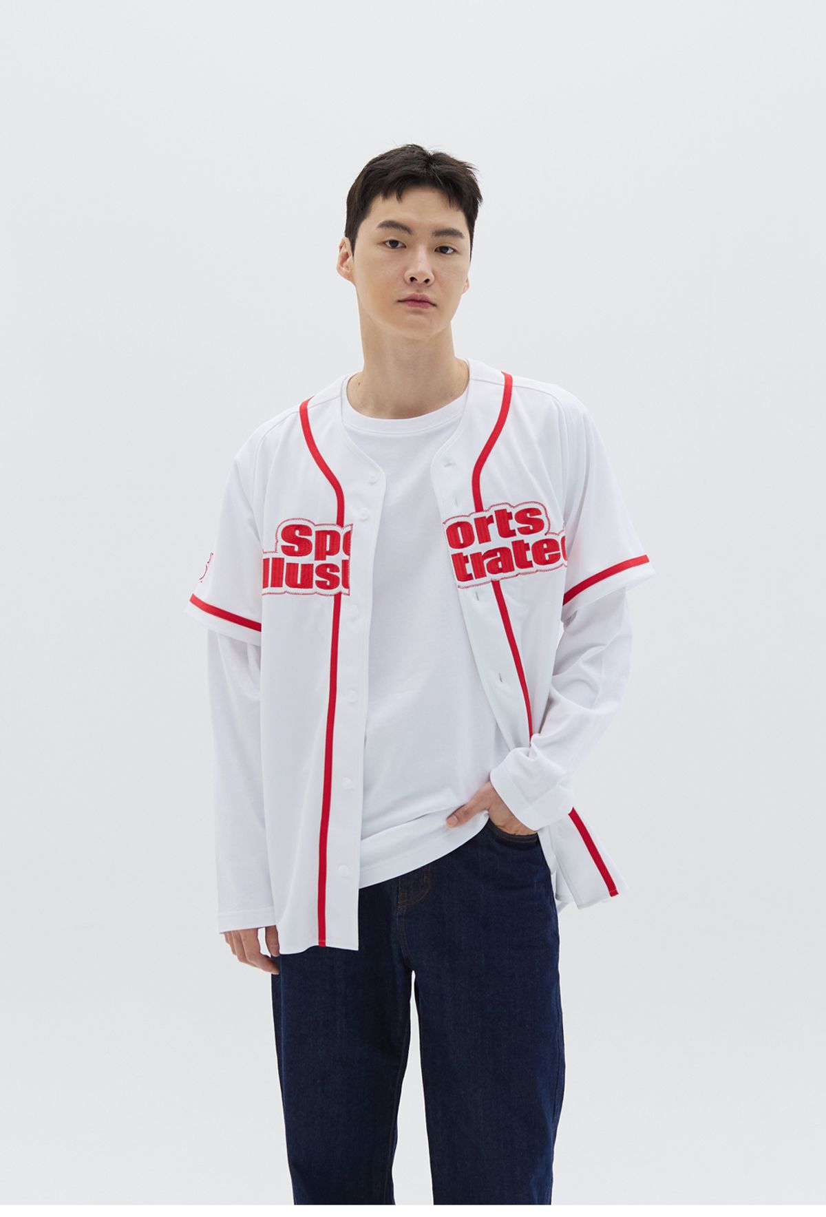 스포츠 일러스트레이티드(SPORTS ILLUSTRATED) 베이스볼 54 에센셜 저지 (화이트)