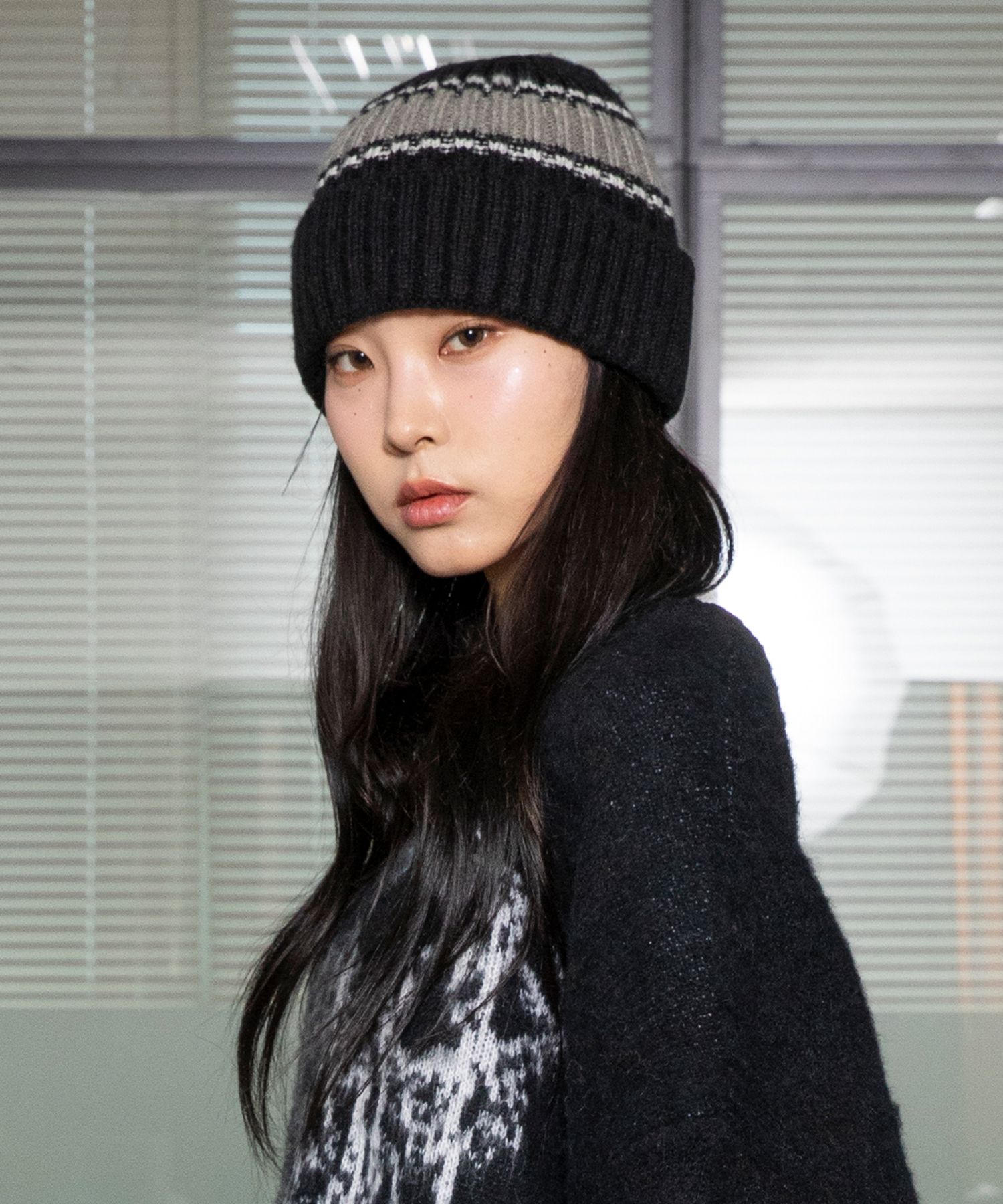 passion mohair beanie passport スターチーム MUSINSA | XTONZ XTA038 Aurora Stripe Mohair Beanie (BLACK)