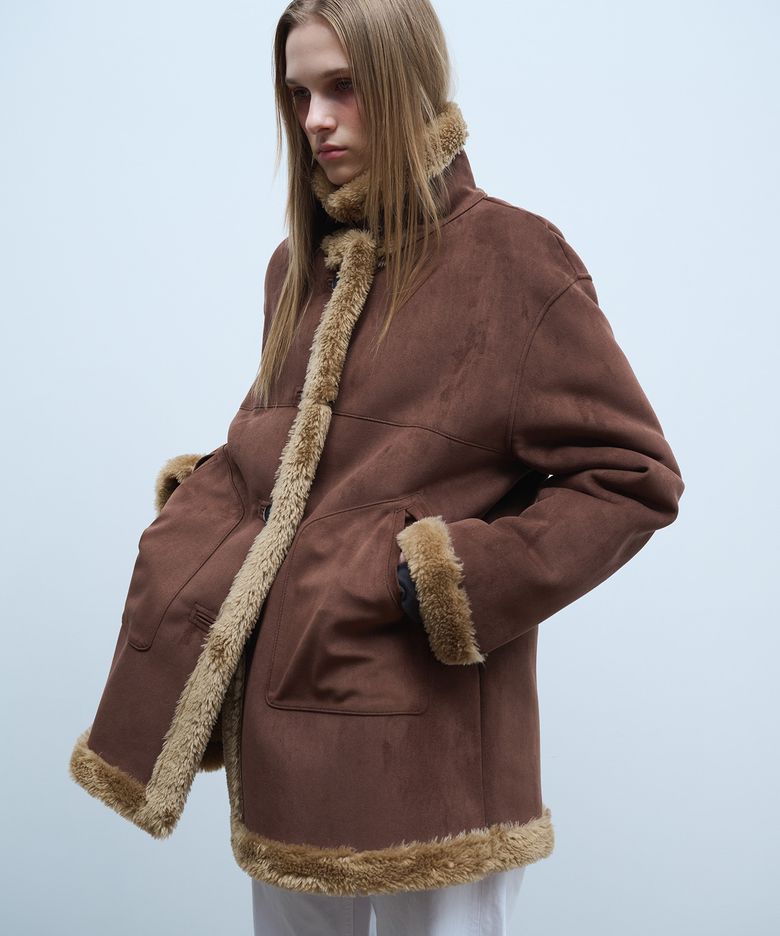 Classic Mustang Coat in Brown/Brown