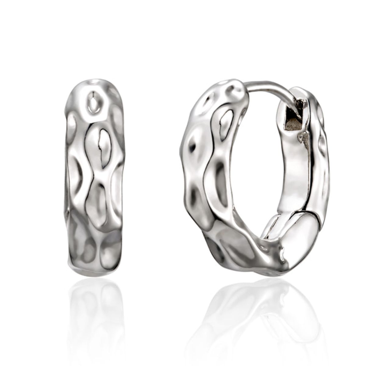 가이거주얼리(GEIGERJEWELRY) 유니크 볼룸 원터치 귀걸이 GISVEE155 (실버925 PIN)