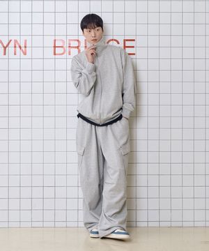 스웻 풀 집업 자켓_다크그레이