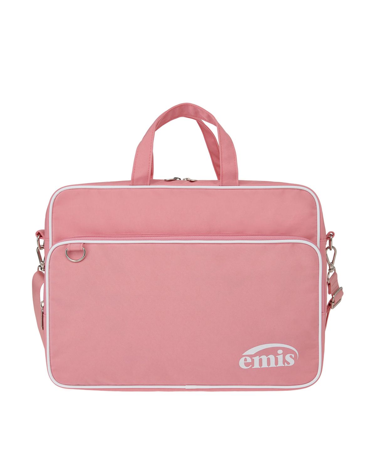 이미스(EMIS) NYLON ZIP-POCKET MESSENGER BAG-PINK