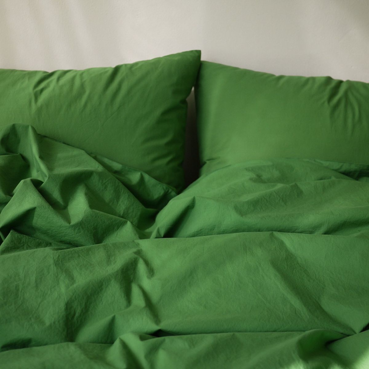 봄봄패브릭스(BOMBOM FABRICS) Soft, washed cotton bedding 60수 cotton / warm green
