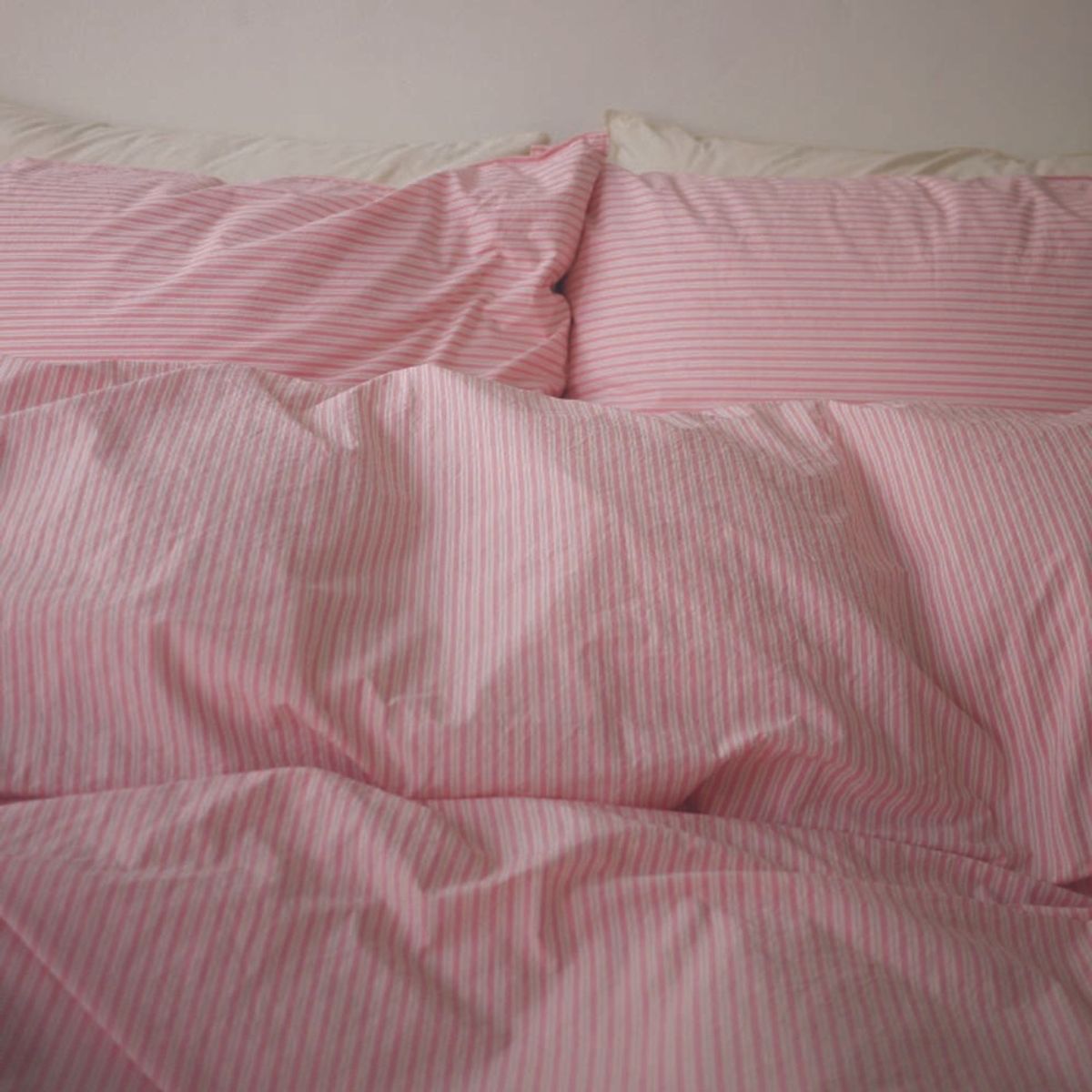 봄봄패브릭스(BOMBOM FABRICS) Soft, washed cotton bedding 60수 Stripe / pink
