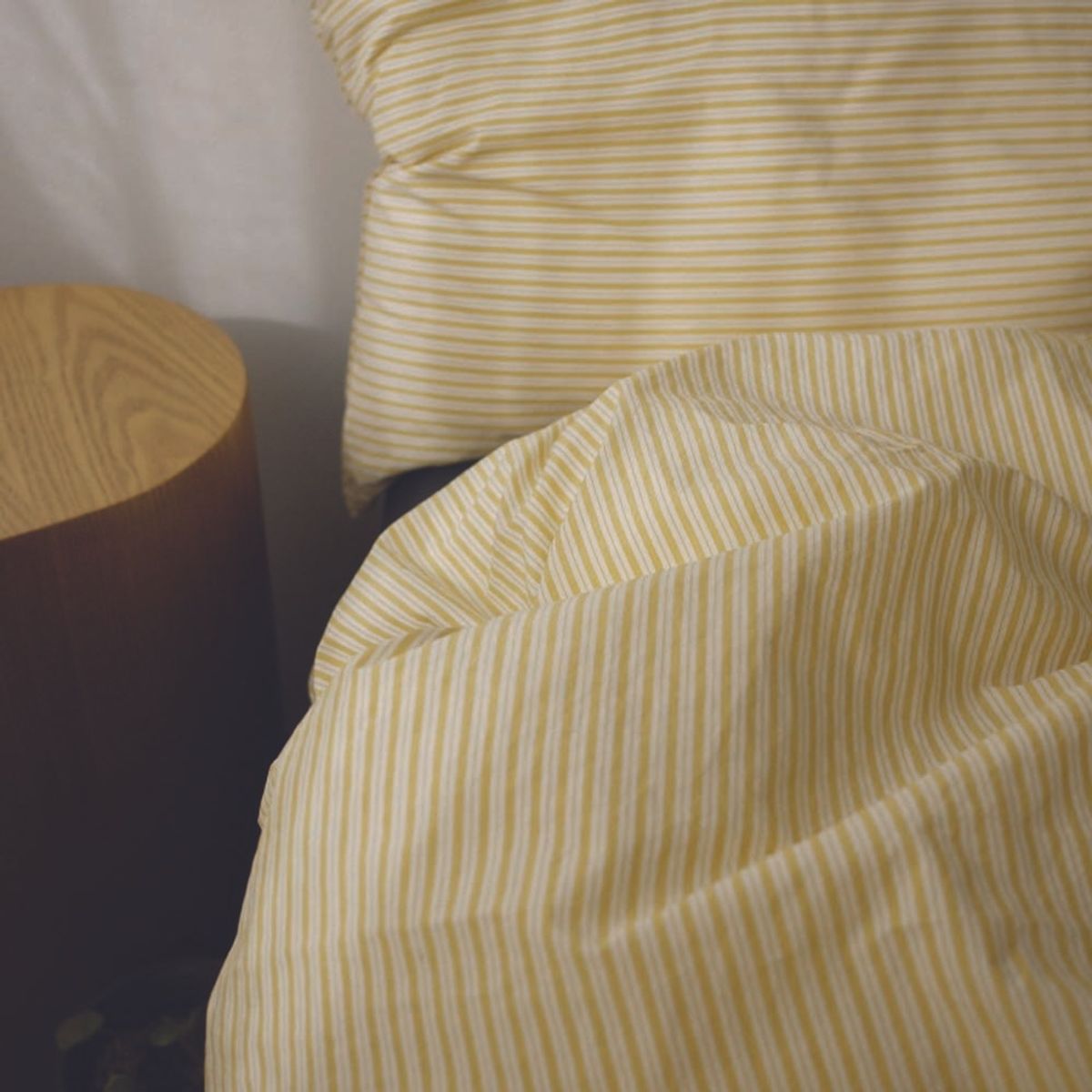 봄봄패브릭스(BOMBOM FABRICS) Soft, washed cotton bedding 60수 Stripe / yellow