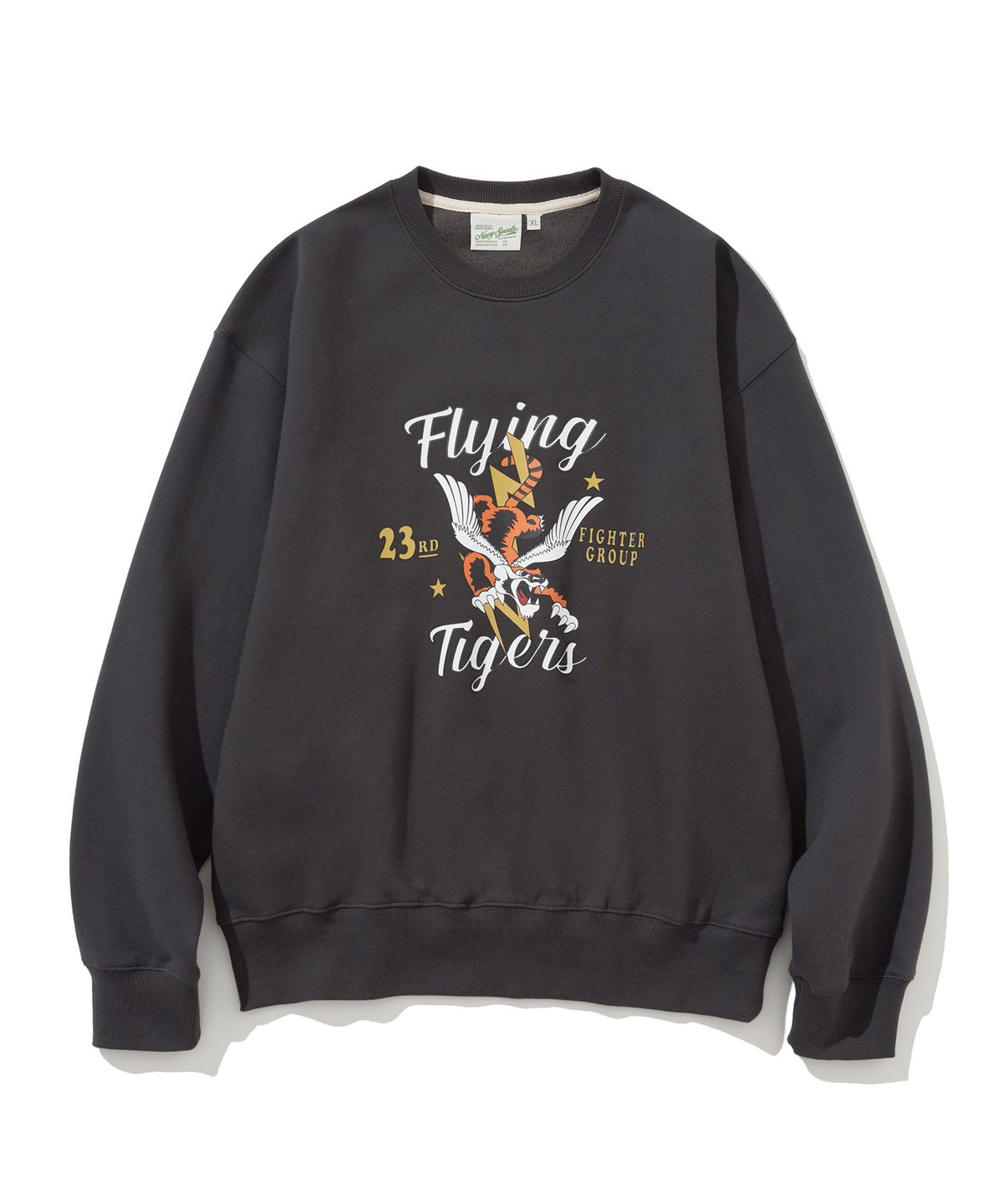유니폼브릿지(UNIFORM BRIDGE) flying tigers sweatshirt(napping) charcoal