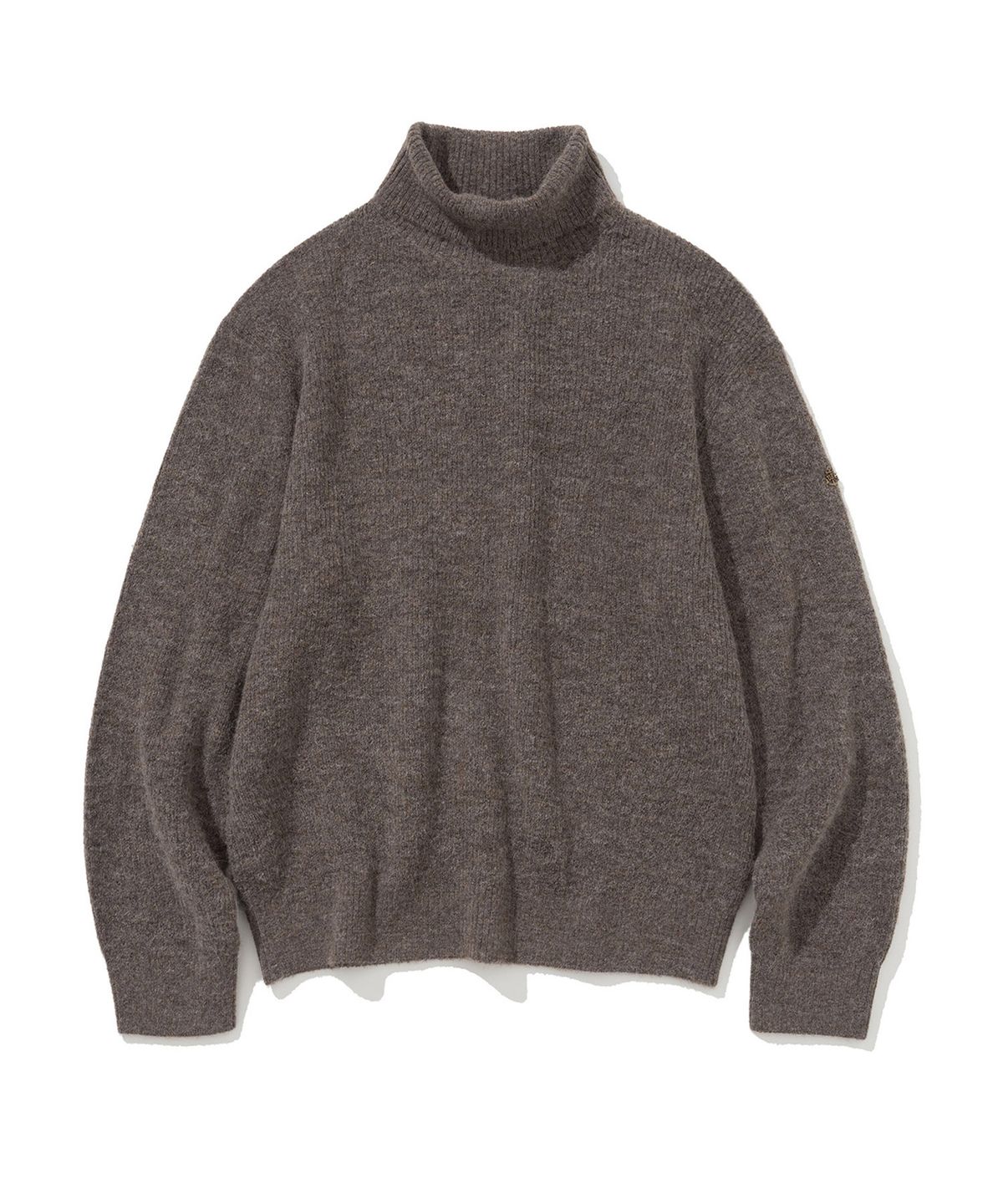 유니폼브릿지(UNIFORM BRIDGE) alpaca turtle neck knit charcoal brown