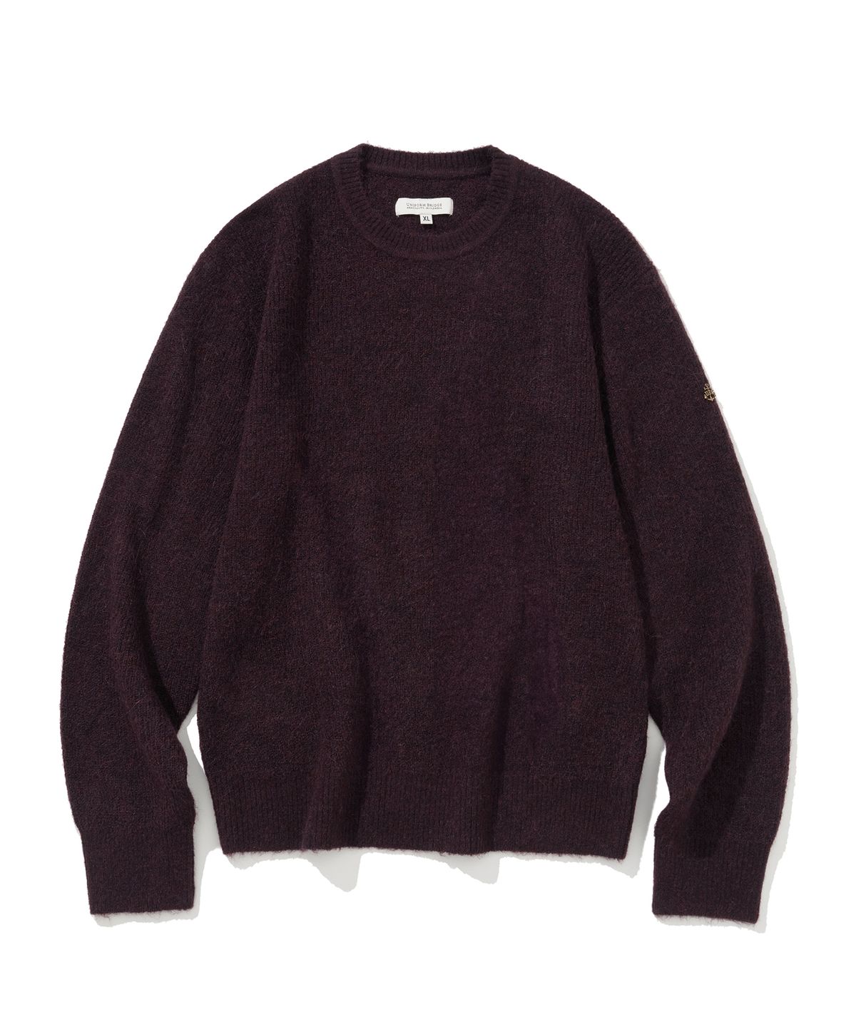 유니폼브릿지(UNIFORM BRIDGE) alpaca crew neck knit plum