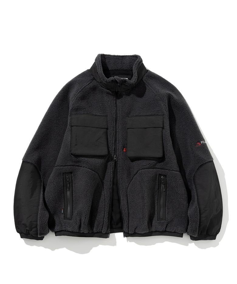 AE polartec fleece jacket charcoal