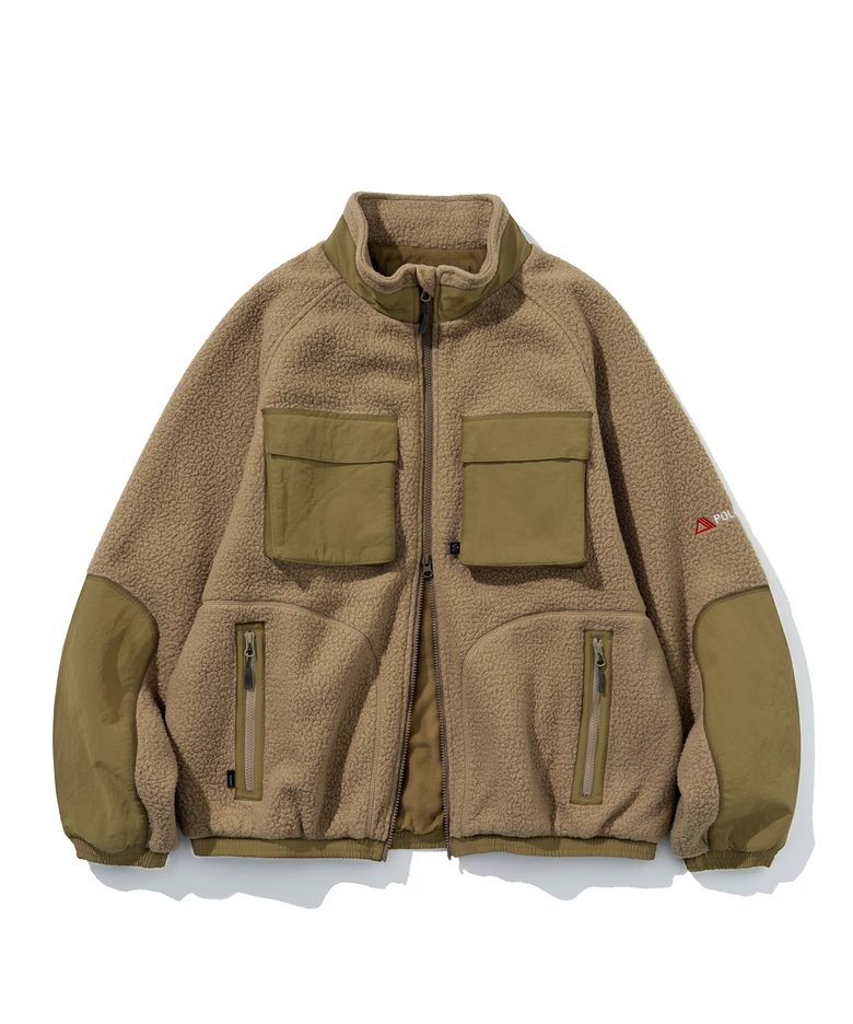 AE polartec fleece jacket beige
