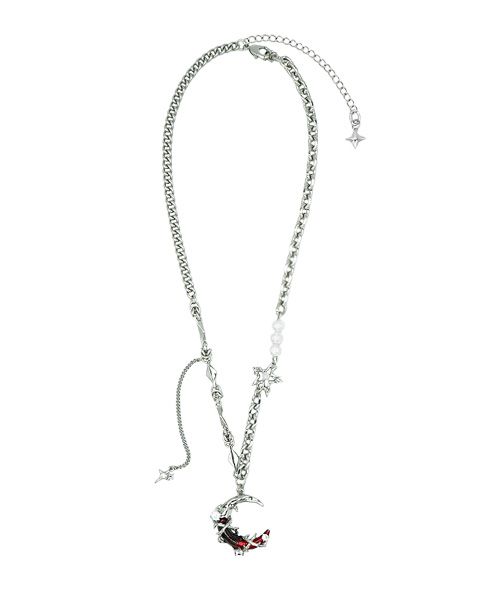 ★randomoff★ Angela Red moon Necklace ROXX_0066 Angela Red moon Necklace - RANDOMOFF | 60% - Asian Fashion