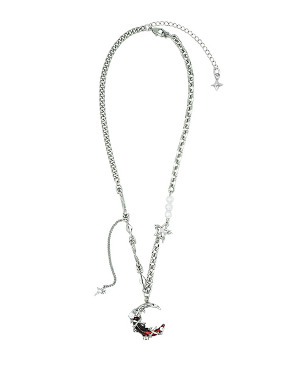 랜덤오프(RANDOMOFF) Angela Red moon Necklace