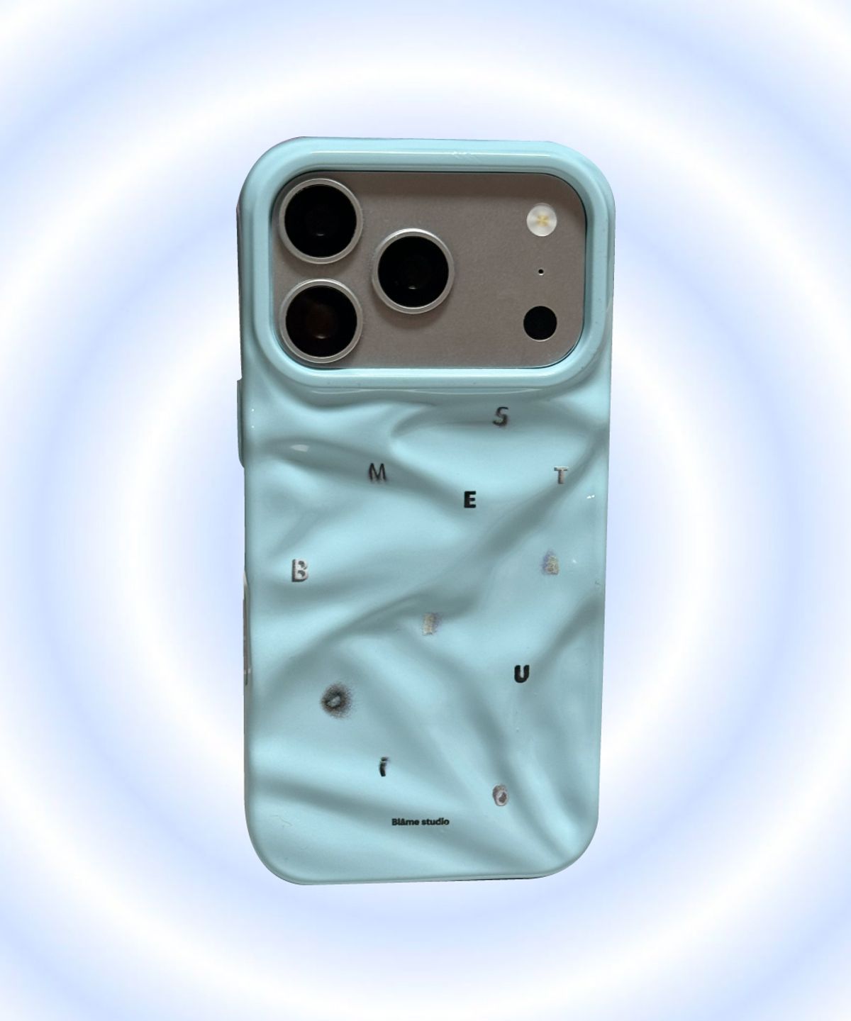 블레임 스튜디오(BLAMESTUDIO) Blame Metallic logo sky blue case