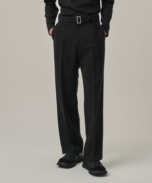 이지 TR 세미 와이드 슬랙스 (블랙)