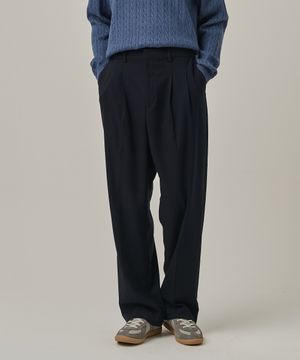 투턱 와이드 윈터 슬랙스 (네이비)