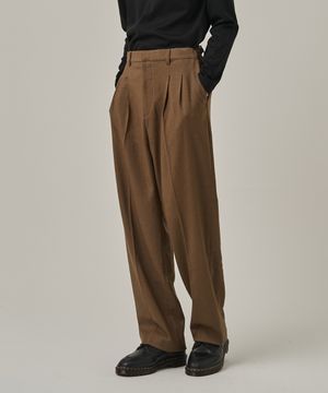 투턱 와이드 윈터 슬랙스 (브라운)