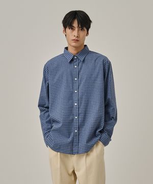 플래드 체크 셔츠 (블루)