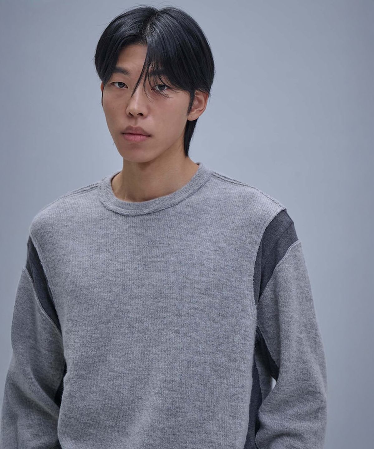 시프트지(SHIFT.G) Jergey Knit Patch Round  Light Grey