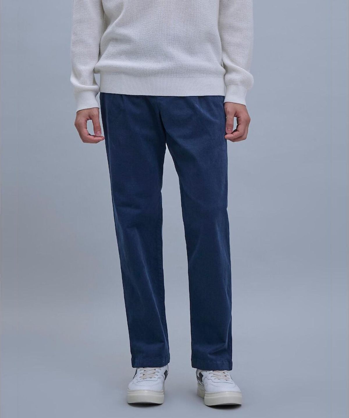 시프트지(SHIFT.G) Semi Wide Brushed Cotton Pants  Navy