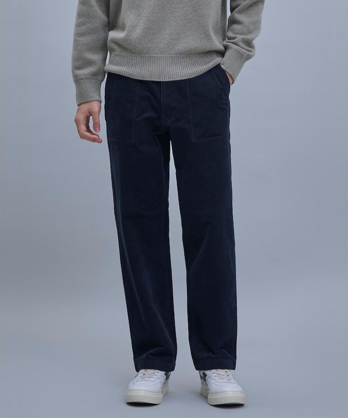 시프트지(SHIFT.G) Semi Wide Big Twill Fatigue Pants  Navy