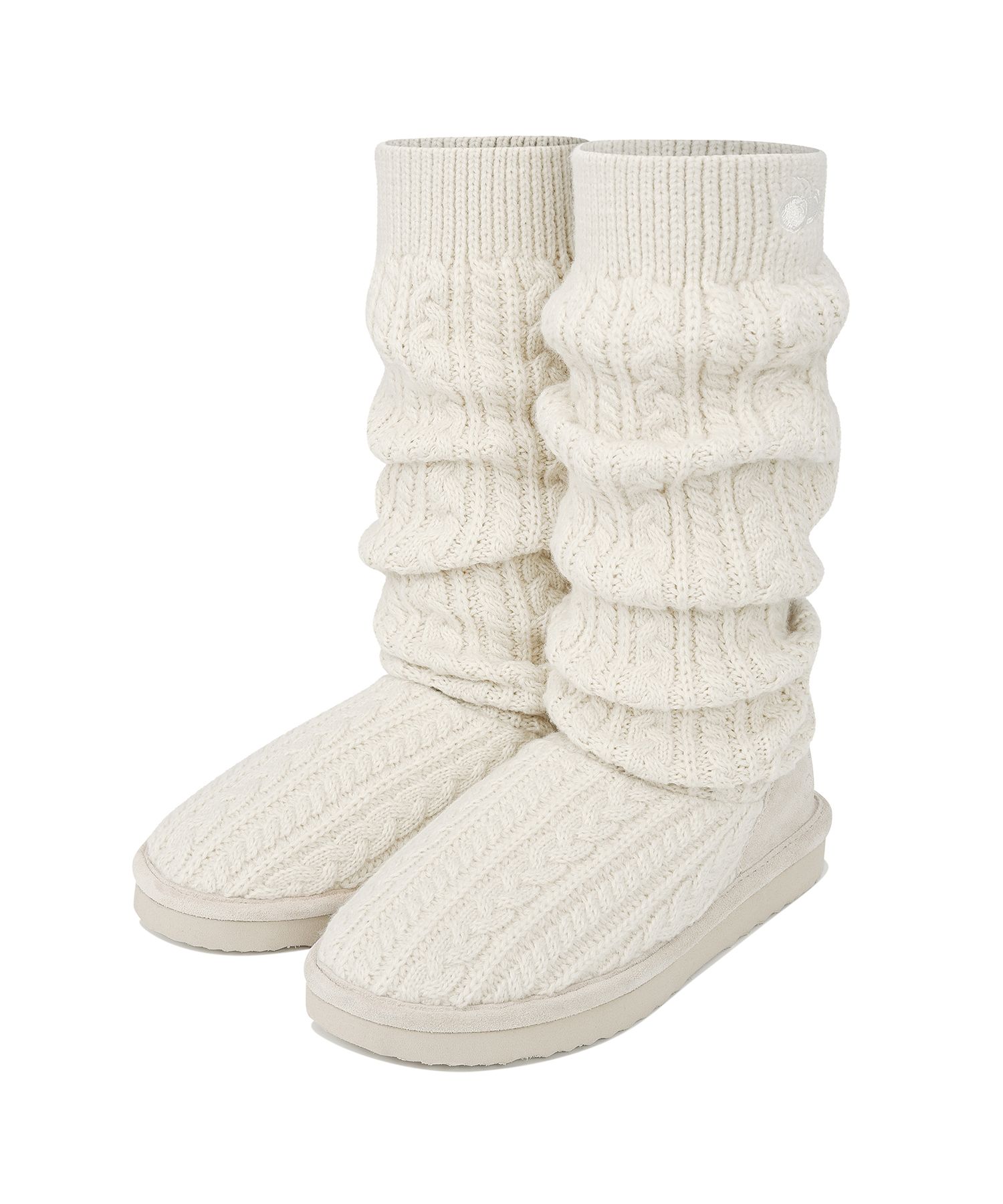 ●KIRSH● KIRSH CABLE KNEE SOCKS BOOTS (2色) MUSINSA公式 | KIRSH Cable Knee Socks Boots [Melange Grey]
