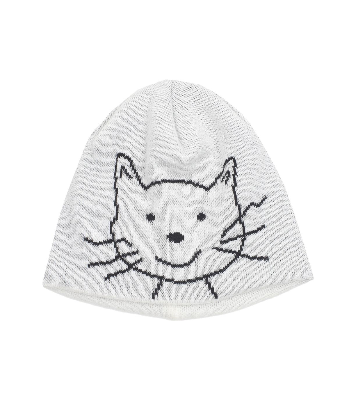 어라이트앵글(ARIGHTANGLE) CAT FACE BEANIE (WHITE)
