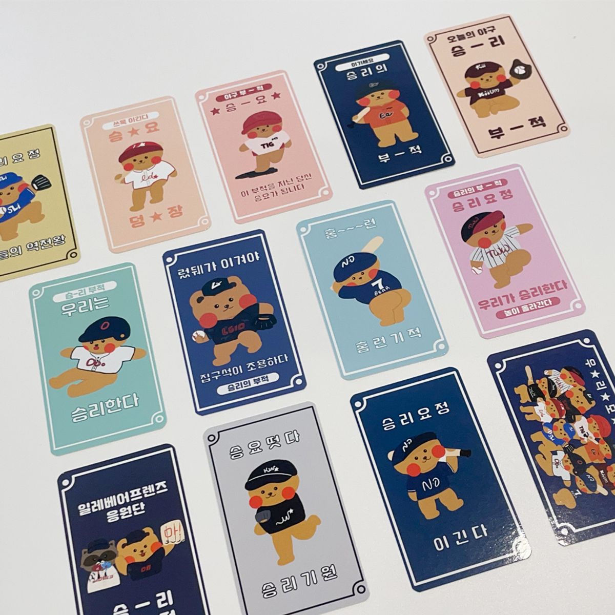 일레갈로(ILLREGALO) 야구 베이스볼타운 승요 삼성 롯데 두산 엘지 키움 kt nc  기아 ssg 부적 카드 13종