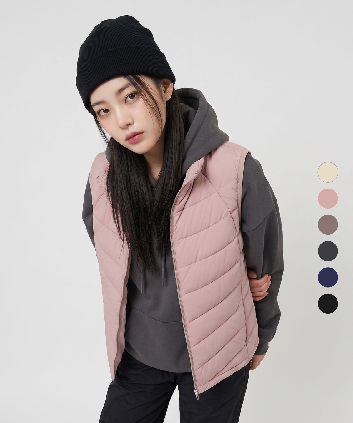 이지바이(EZBUY) 코튼캔디 캐주얼 여성 웰론 경량 패딩 조끼 6 Colors