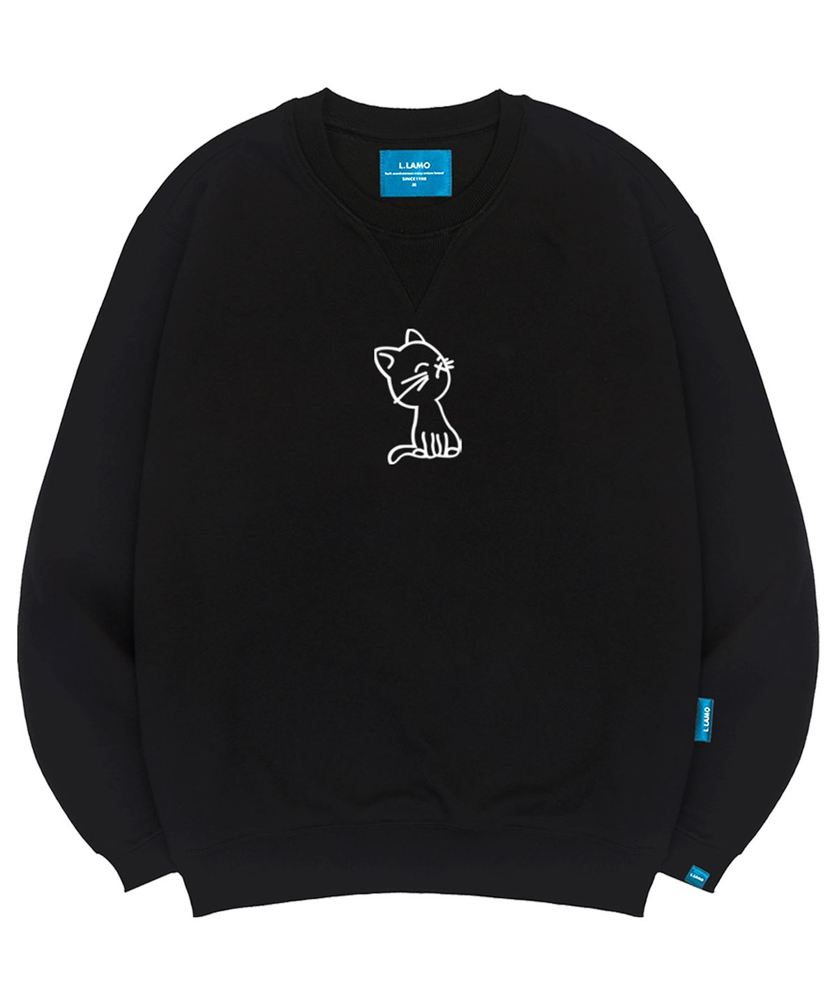 엘라모(LLAMO) 기모M 고양이 맨투맨 남녀공용 빅사이즈 S~4XL