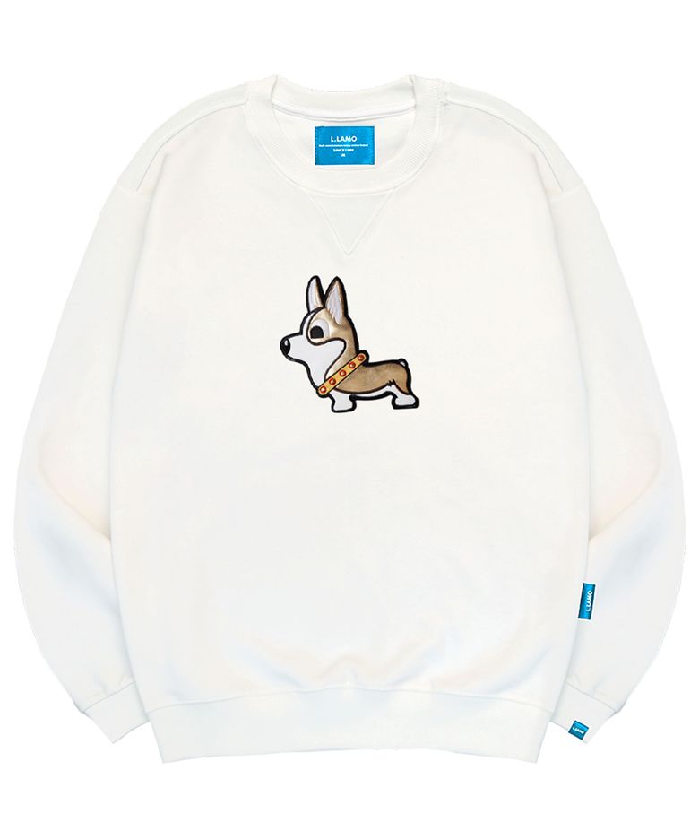 기모M 골드코기 맨투맨 남녀공용 빅사이즈 S~4XL