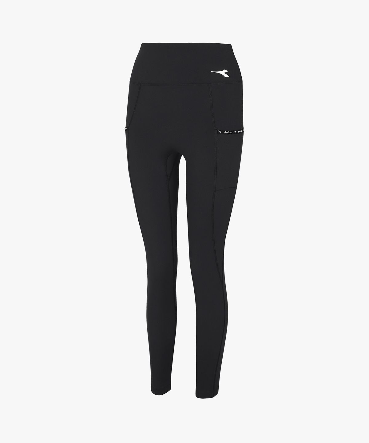 디아도라(diadora) 듀얼 포켓 기모 레깅스 우먼 BLACK