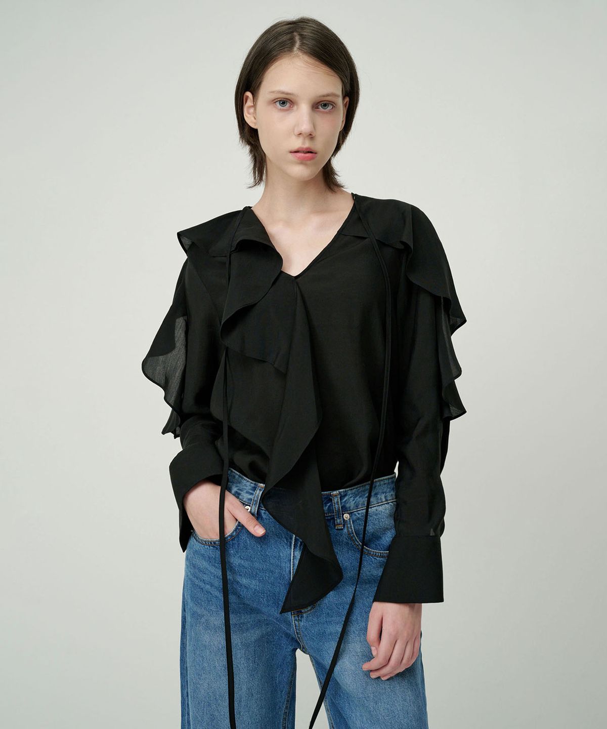 세컨드 아르무아(02ARMOIRE) Sera Blouse _ Black