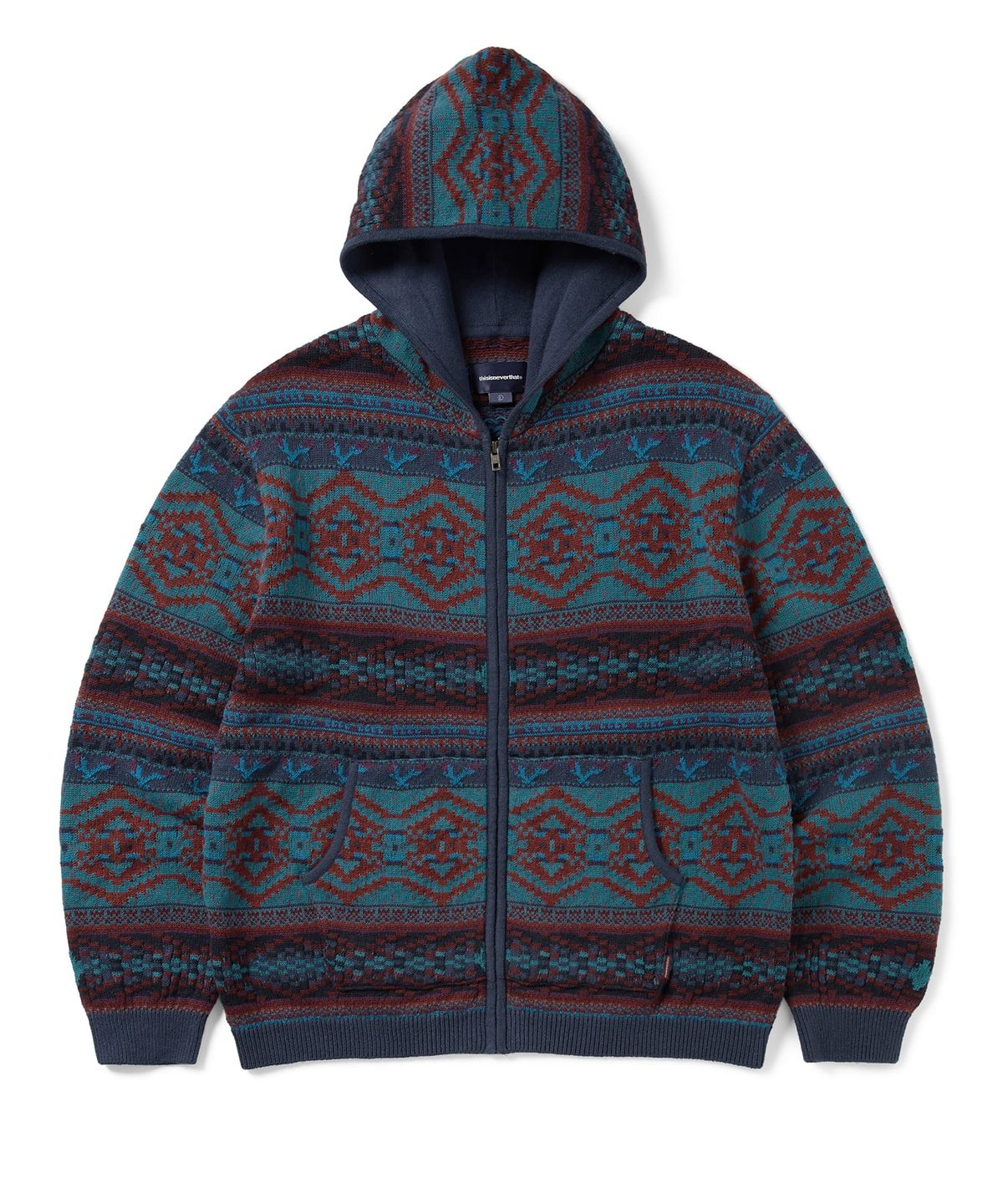 디스이즈네버댓(THISISNEVERTHAT) Hooded Zip Up Sweater Navy