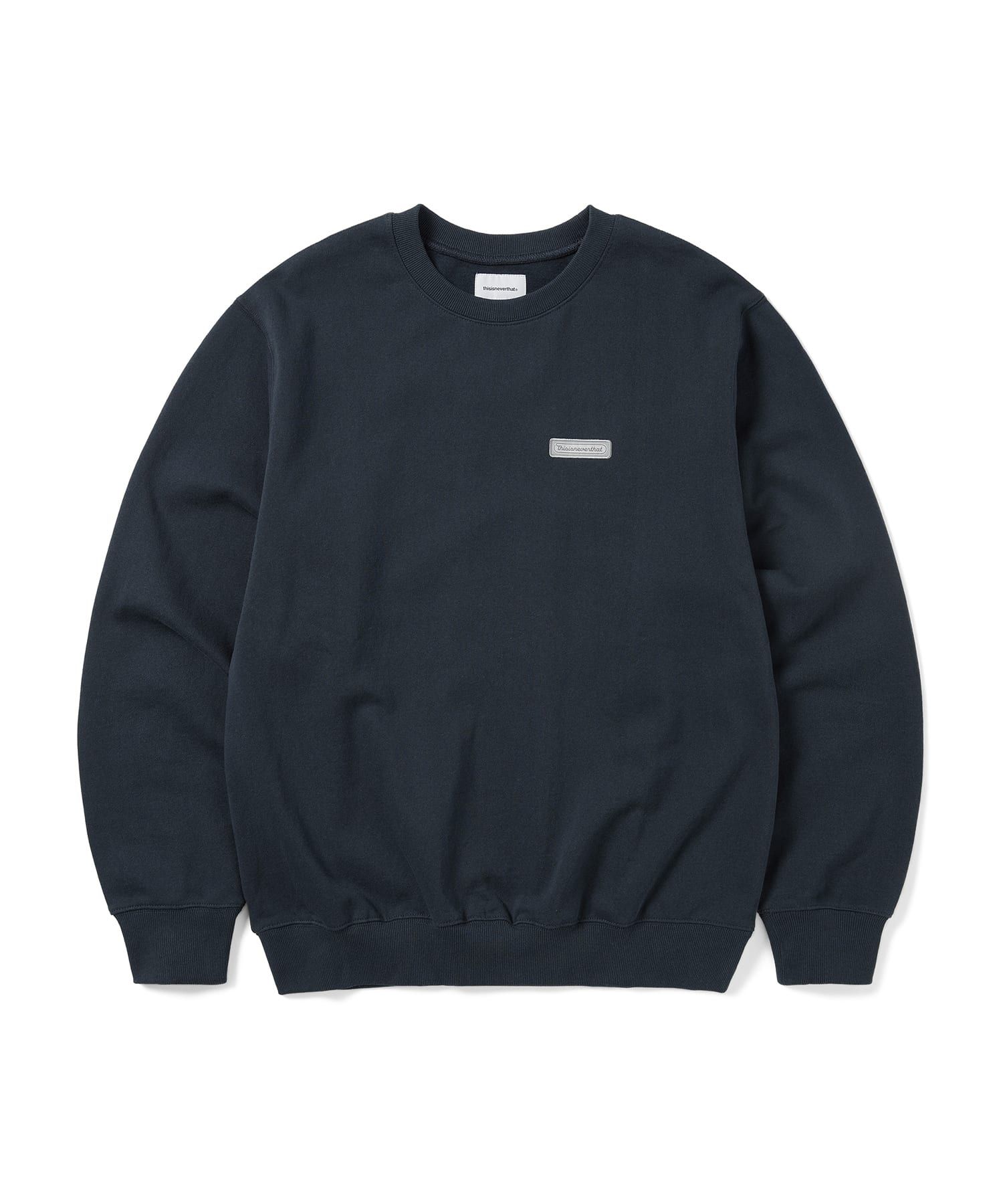 MUSINSA | thisisneverthat® Script Label Crewneck Navy