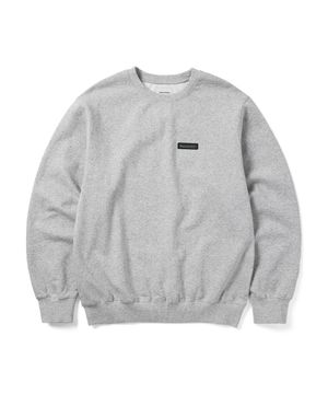 Script Label Crewneck Heather Grey