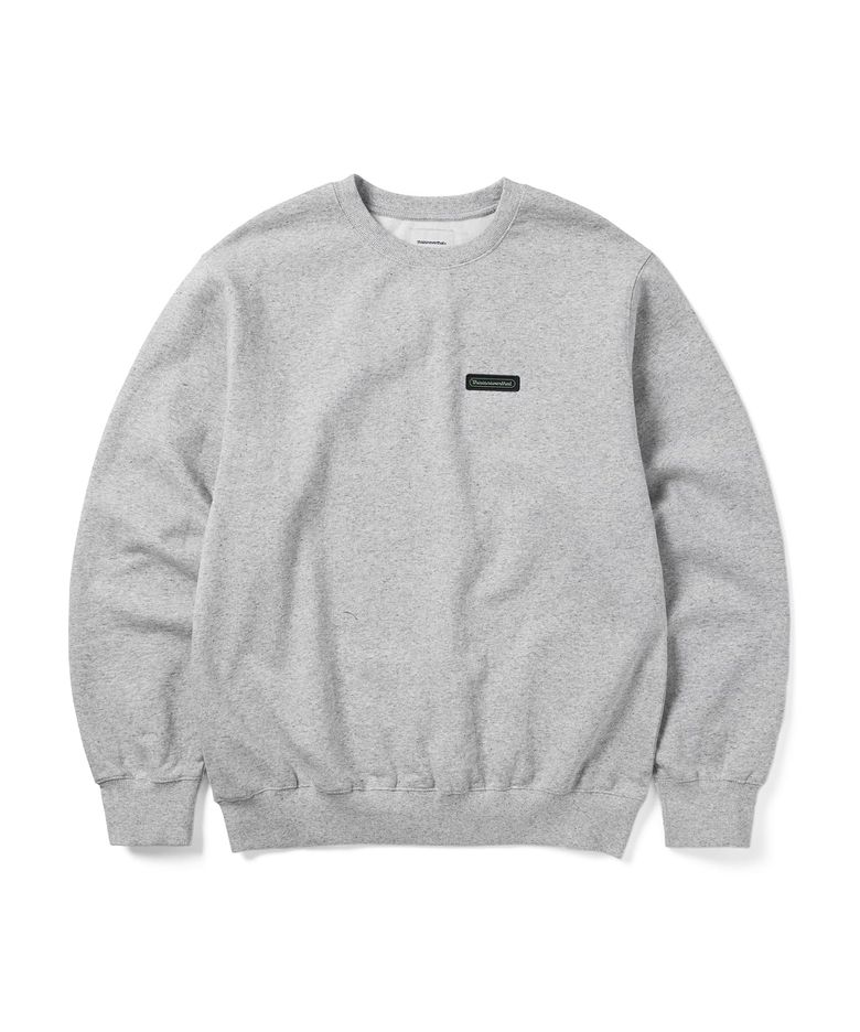 Script Label Crewneck Heather Grey
