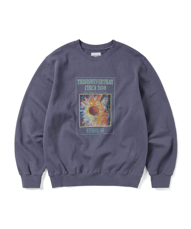 Basketball Hoop Crewneck Violet