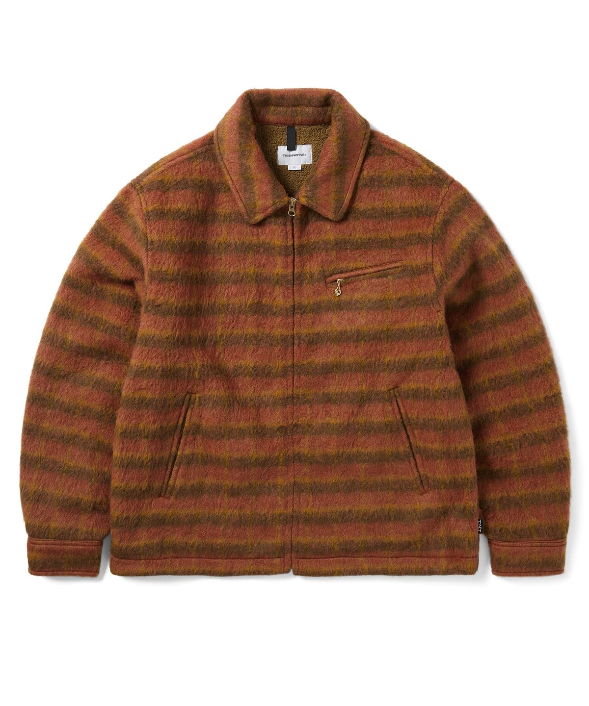 디스이즈네버댓(THISISNEVERTHAT) Brushed Wool Check Jacket Pink