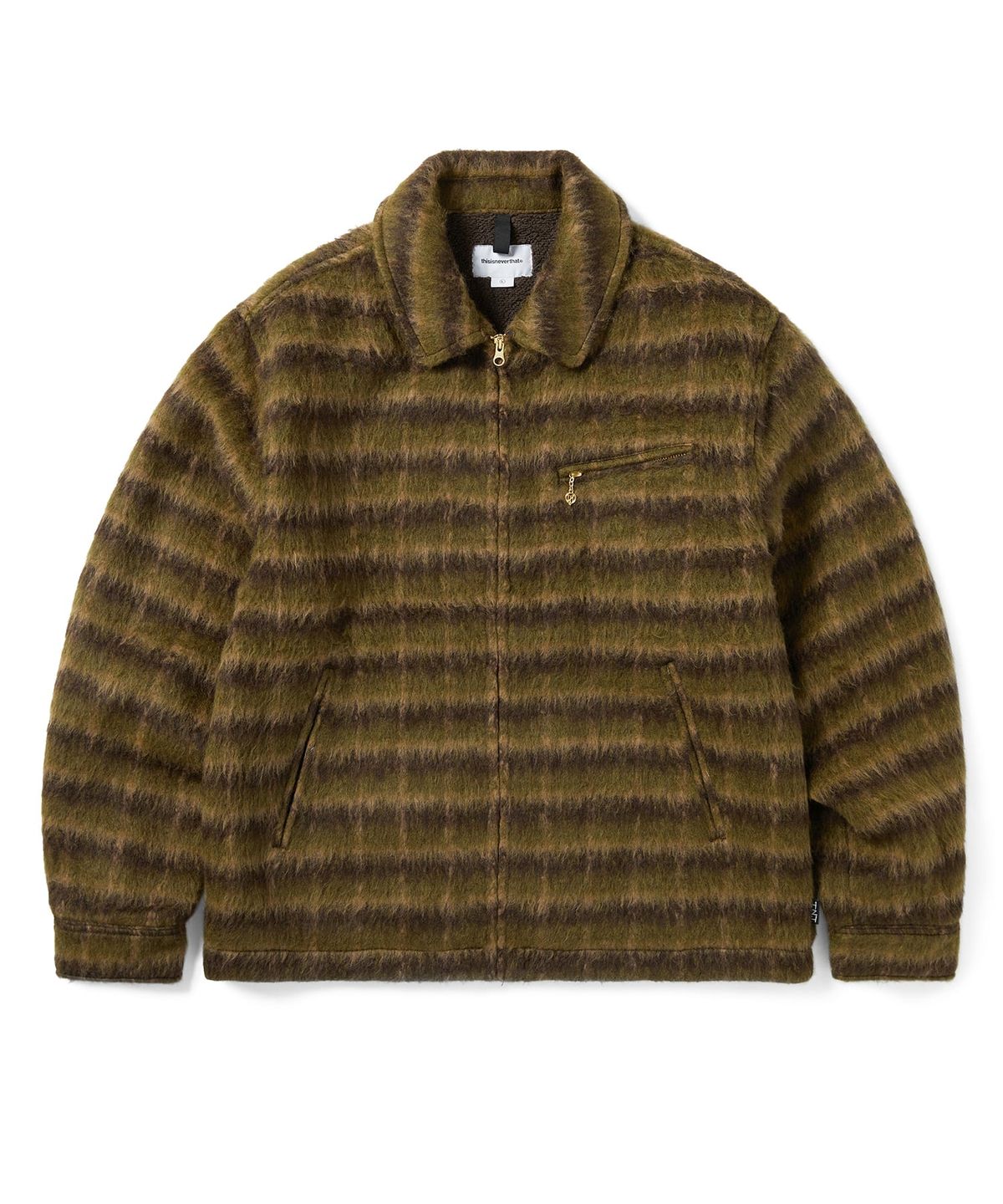디스이즈네버댓(THISISNEVERTHAT) Brushed Wool Check Jacket Dark Brown