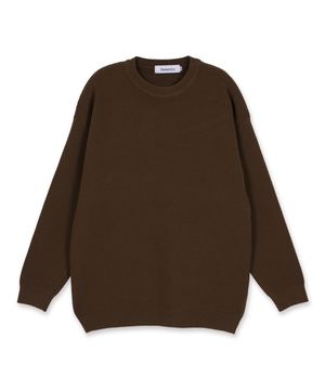 데일리 비스코스 크루넥 니트_브라운