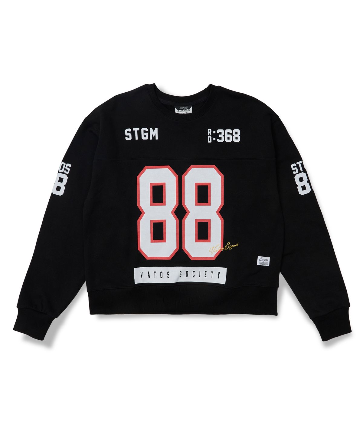스티그마(STIGMA) 88 Football Oversized Crewneck Black