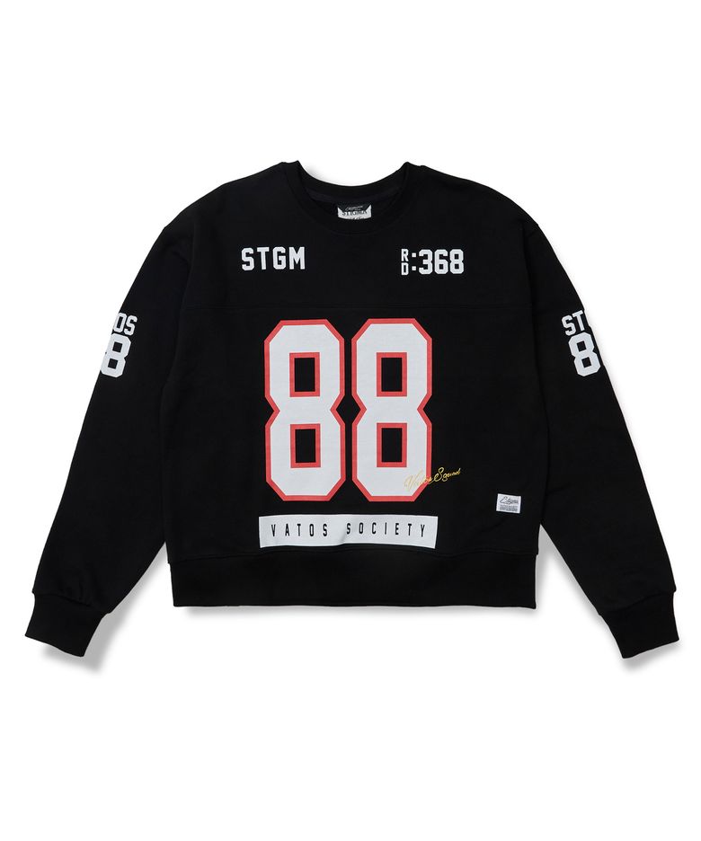88 Football Oversized Crewneck Black