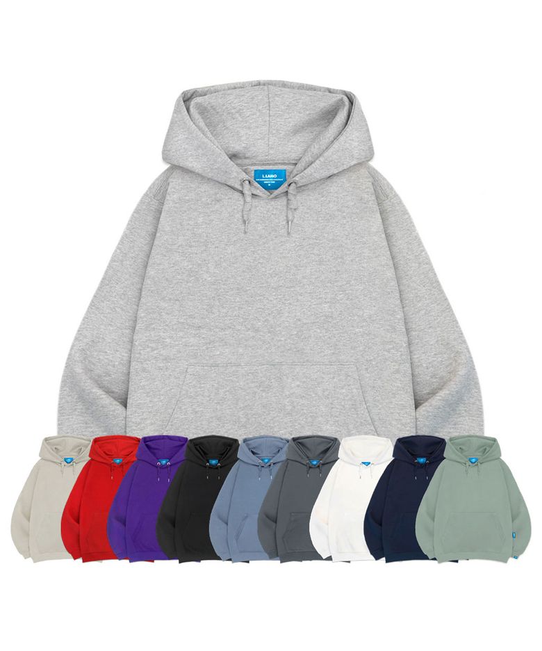 기모H 무지 후드티 남녀공용 빅사이즈 M~4XL