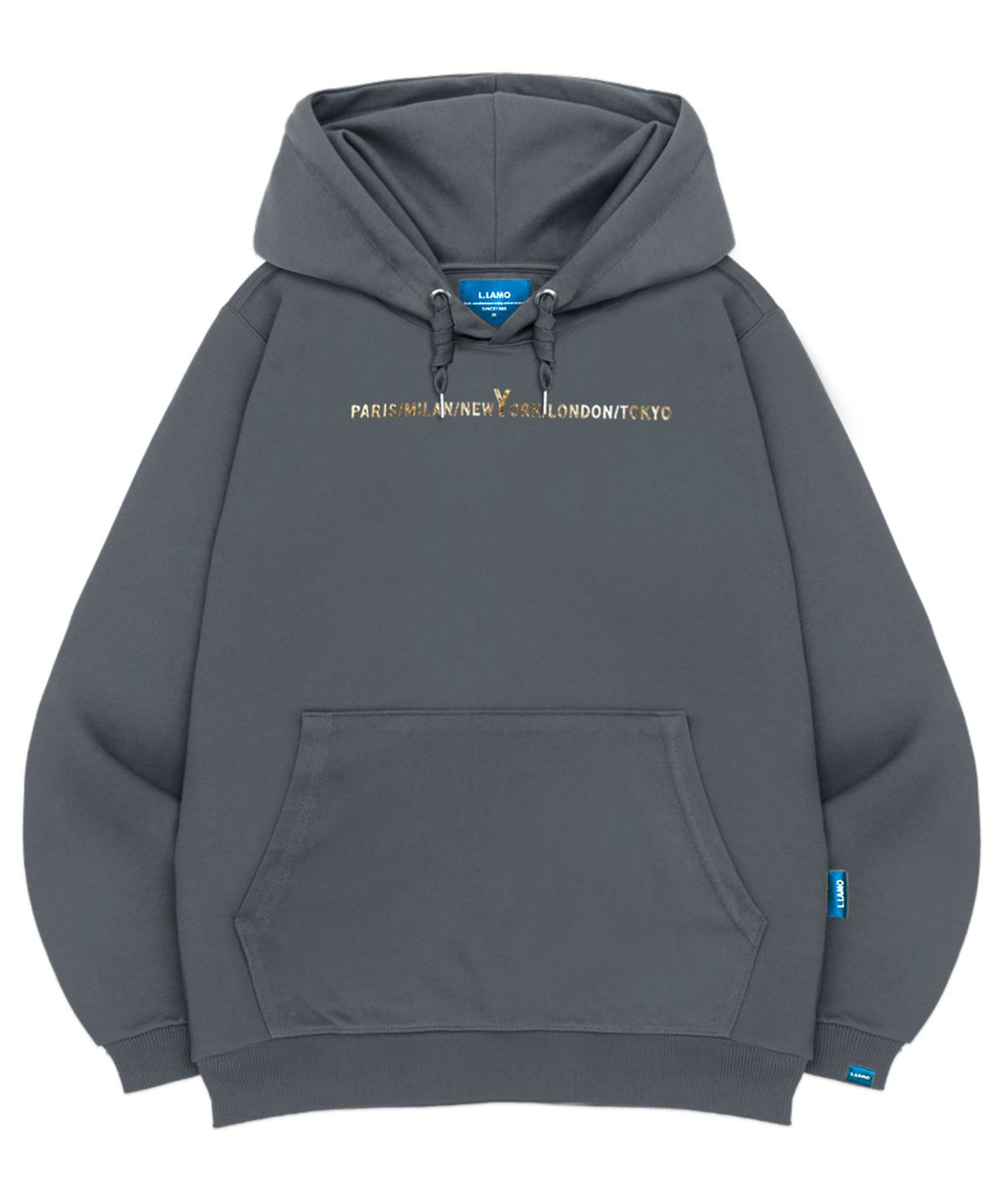 엘라모(LLAMO) 기모H 골드시티 후드티 남녀공용 빅사이즈 M~4XL