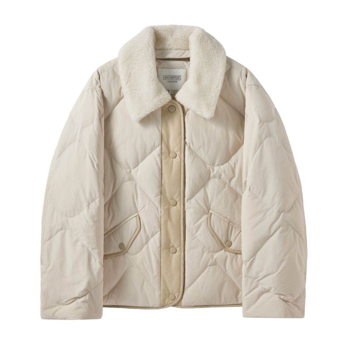 브롬톤 런던(BROMPTON LONDON) W BRITISH CAMPER COLLAR DOWN - CREAM (P244WDW605)
